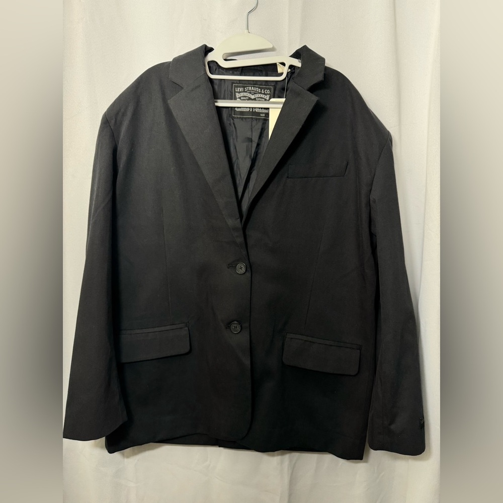 Levi Strauss & Co Men Black Business  Blazer Sport Coat Suit Jacket MSRP $ 148